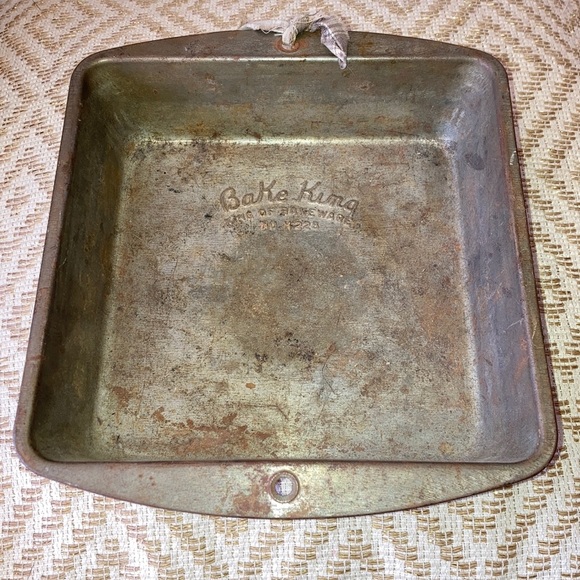 Rustic Metal Square Baking Pan Primitive Kitchen Decor - Picture 3 of 8